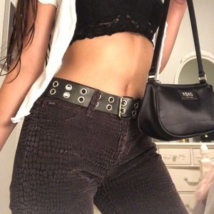 JoesJeans ULTRA RARE Vintage Y2k Black Croc Jeans